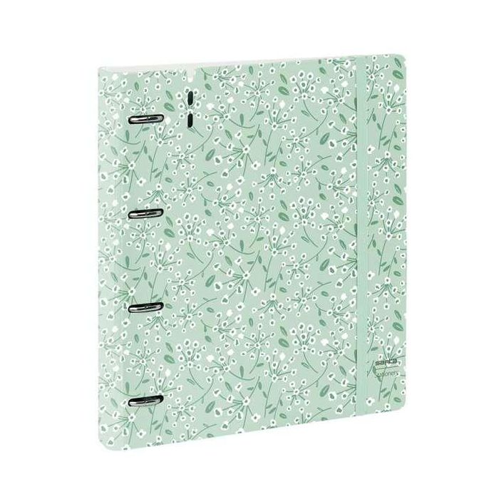 Carpeta Con Recambio Safta Din A4 Cuadro 5 mm Polipropileno Foam 4 Anillas 35 mm Estampados Floral Verde 5 Carpeta Con Recambio Safta Din A4 Cuadro 5 mm Polipropileno Foam 4 Anillas 35 mm Estampados Floral Verde 5