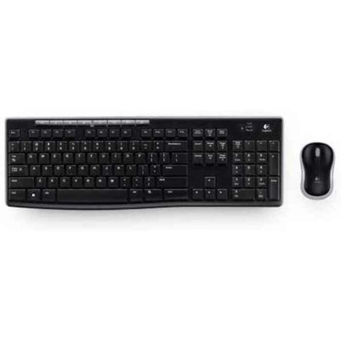 Logitech MK270 Combo Teclado y Ratón Inalámbrico 2.4 GHz, 10m Alcance, QWERTY, Larga Batería, 8 Teclas Rápidas, Receptor USB