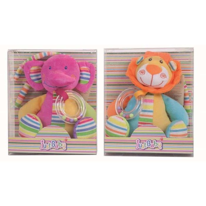 Sonajero elefante y leon 25cm 1 Sonajero elefante y leon 25cm 1