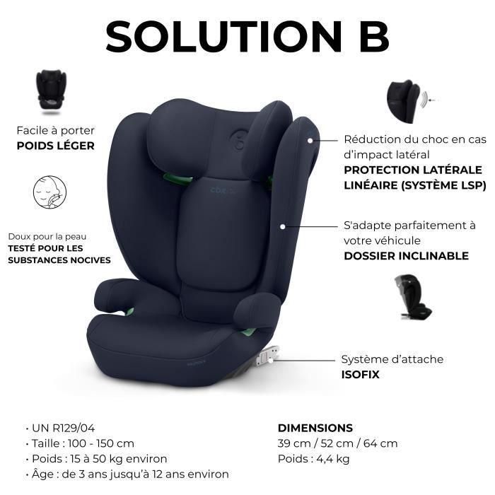 Cybex CYB4063846370856 Solución automática B I-Fix Silla de Coche, Grupo 2/3, Tono Azul (Bay Blue) 1
