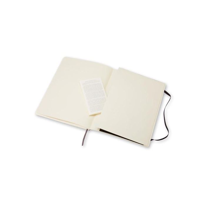 Cuaderno Moleskine Clasico Tapa Blanda 19X25 192H 70Gr. Lisa Con Goma Negra 2