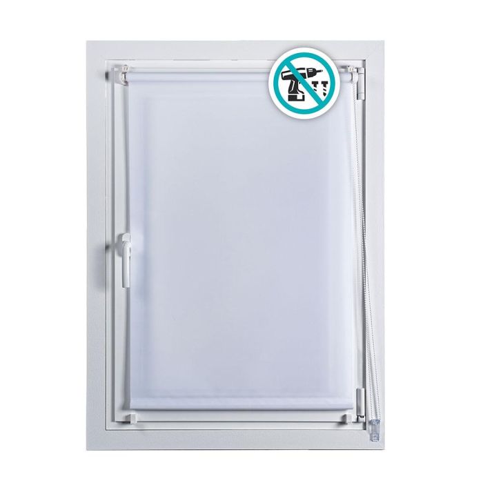 Cintacor - Stor Planet Estor enrollable clip&fix blanco nieve 75x180cm kit barra de cortina