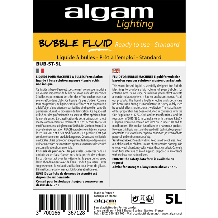 Líquido Standard Para Máquinas De Burbujas - 5Lts 1 Líquido Standard Para Máquinas De Burbujas - 5Lts 1