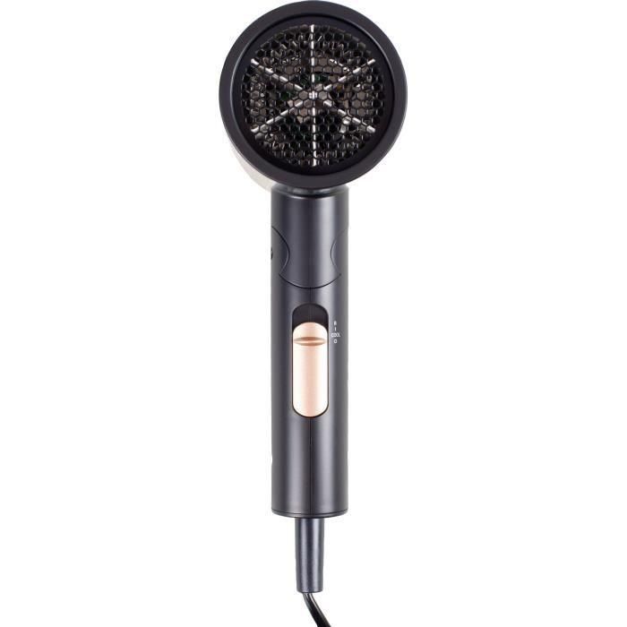 LIVOO Secador de pelo iónico DOS173 1600 W, 3 temperaturas, Plegable, Concentrador de aire Negro/Rosa 3