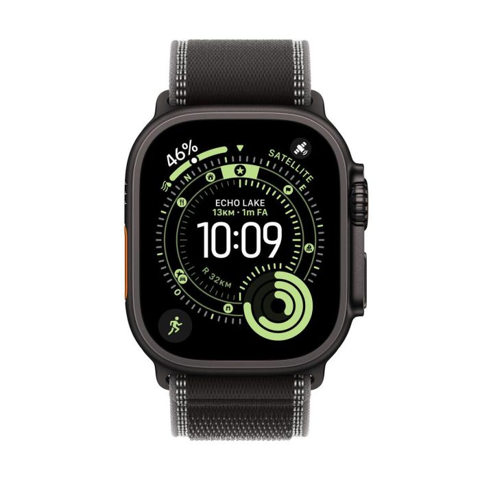 Apple Watch Ultra 3 Titanium Cellular 49mm, Trail Loop Negro/Gris Carbón M/L 13