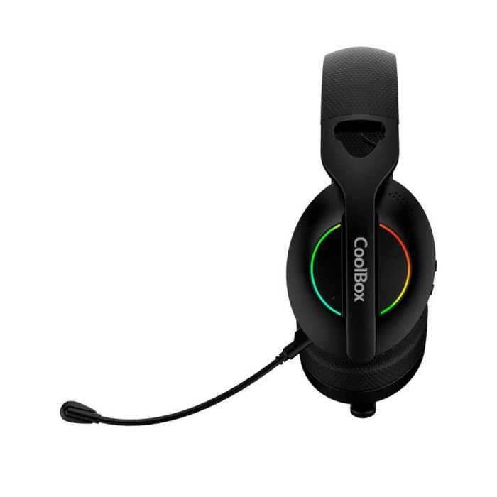 Coolbox Auriculares WB01 Inalámbricos Bluetooth 5.4 con Micrófono Extraíble y RGB - Negro 11