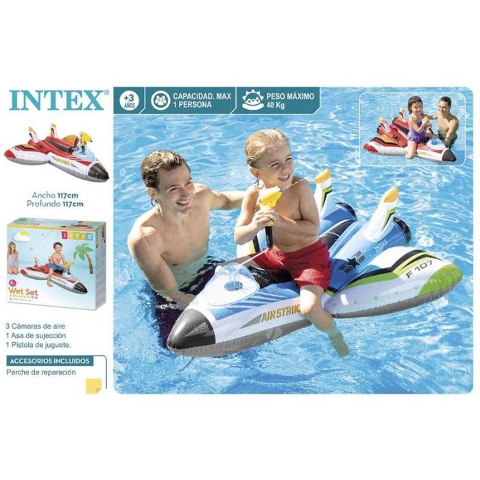 Figura hinchable avion con lanzador de agua 117x117 cm. (+ 3 años) - modelos surtidos 9 Figura hinchable avion con lanzador de agua 117x117 cm. (+ 3 años) - modelos surtidos 9