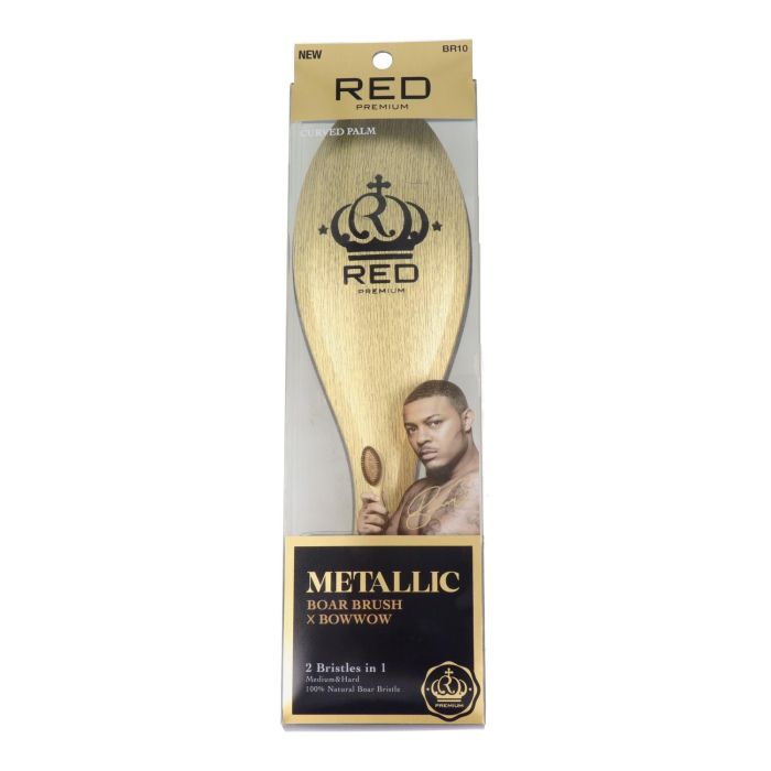 Red Kiss Premium Mixed Boar Brush Metallic Gold Wa