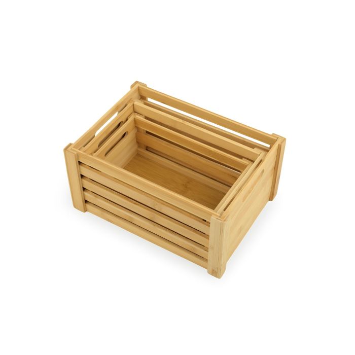 Inde Set 3 Cajas Bambú Organización 30.5x23x15.2 cm y 28x18 cm (6 Unidades) 7