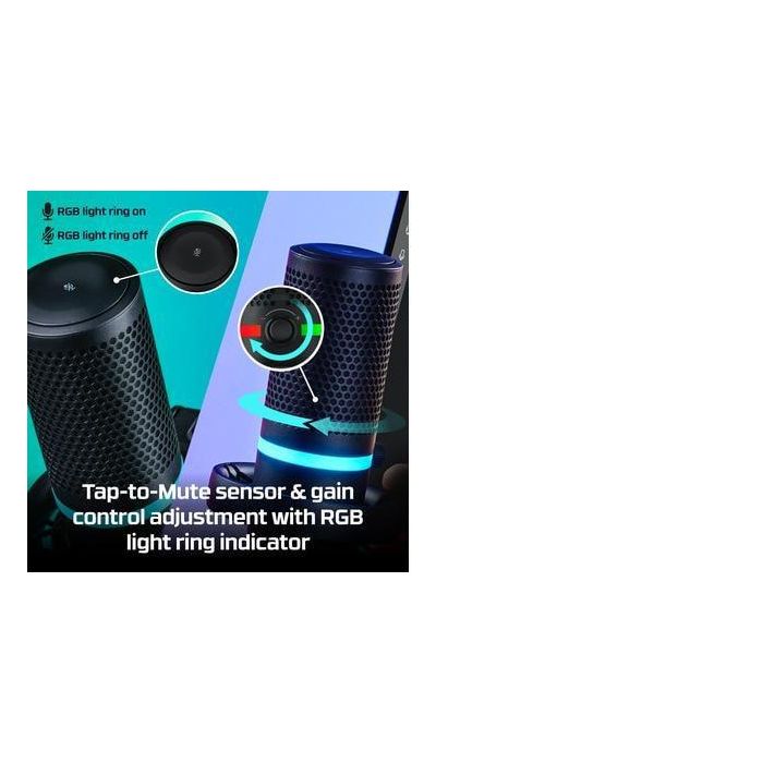 HP DuoCast Micrófono USB Negro con Iluminación RGB, Montura Antivibración y Grabación Hi-Res 24-bit/96kHz 17 HP DuoCast Micrófono USB Negro con Iluminación RGB, Montura Antivibración y Grabación Hi-Res 24-bit/96kHz 17