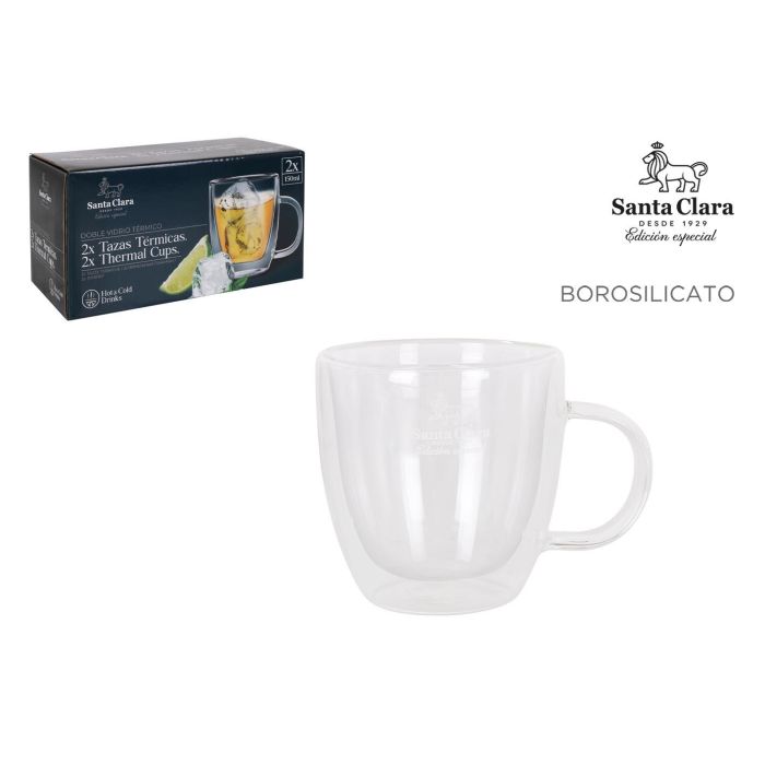 Set 2 Tazas Térmicas Boro 150 ml Santa Clara (2 Cajas) Set 2 Tazas Térmicas Boro 150 ml Santa Clara (2 Cajas)