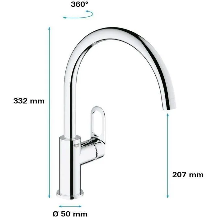 Grohe 4005176478604 Mezcla Monocommande del Fregadero