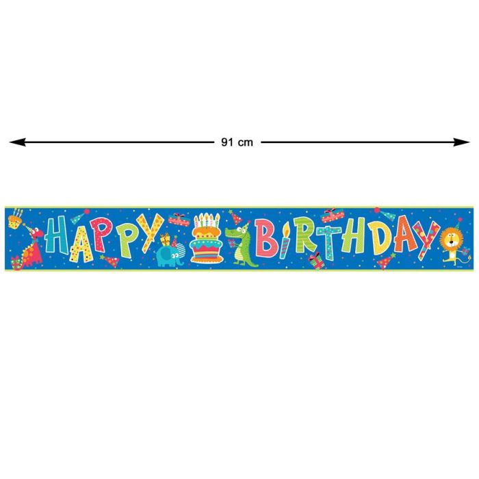 Set Guirnalda Animales Felices 90 cm Diámetro Happy Birthday 0 Set Guirnalda Animales Felices 90 cm Diámetro Happy Birthday 0
