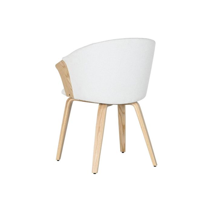 Silla Scandi DKD Home Decor Blanco 57.5 x 75 x 60 cm 4