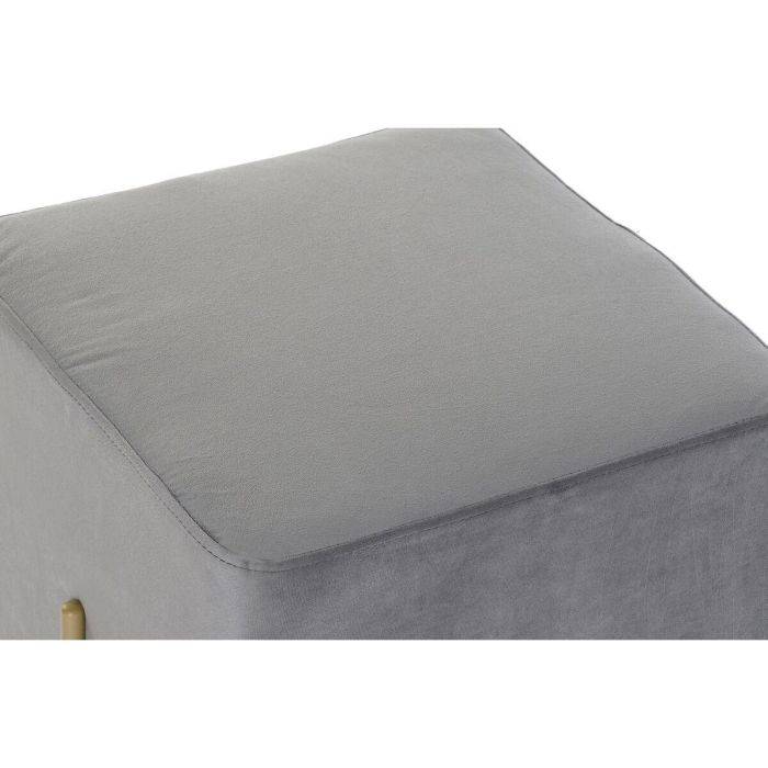 Reposapies Scandi DKD Home Decor Gris Dorado 42 x 45 x 42 cm 1