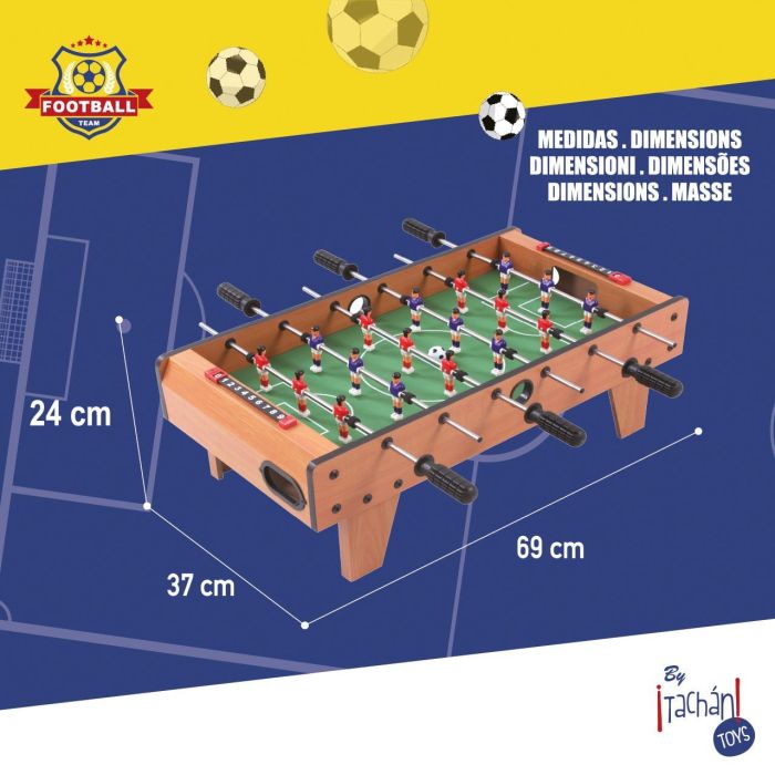 Tachan Futbolín Madera Sobremesa 69x37x24 cm con Marcador 2035 4