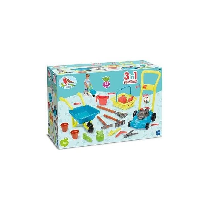 Ecoiffier ECO3280250045854 Super 3 en 1 Ecoiffier Garden Pack 1