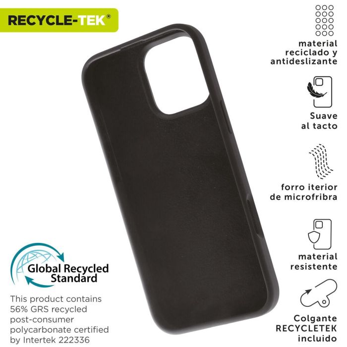 Muvit Funda Recycletek Liquid Silicone para Apple - Eco, Certificado GRS, Silicona Reciclada, Protección Antigolpes y Anti-huellas, Forro Microfibra, Eco Packaging 3 Muvit Funda Recycletek Liquid Silicone para Apple - Eco, Certificado GRS, Silicona Reciclada, Protección Antigolpes y Anti-huellas, Forro Microfibra, Eco Packaging 3