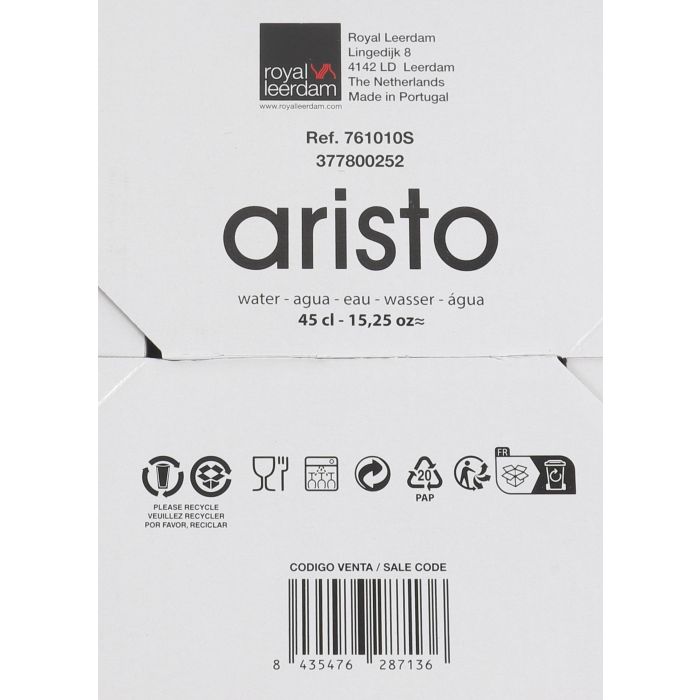 Aristo Set 6 Vasos de Agua 45 cl Ensemble 1