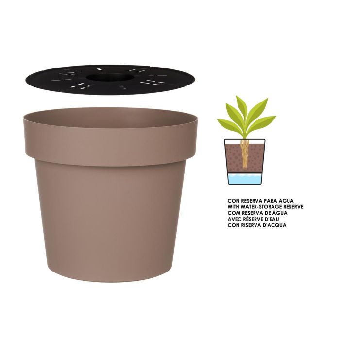 Maceta Plastico Marron Con Reserva Agua 30Cm Ibergarden (6 Unidades) 1 Maceta Plastico Marron Con Reserva Agua 30Cm Ibergarden (6 Unidades) 1