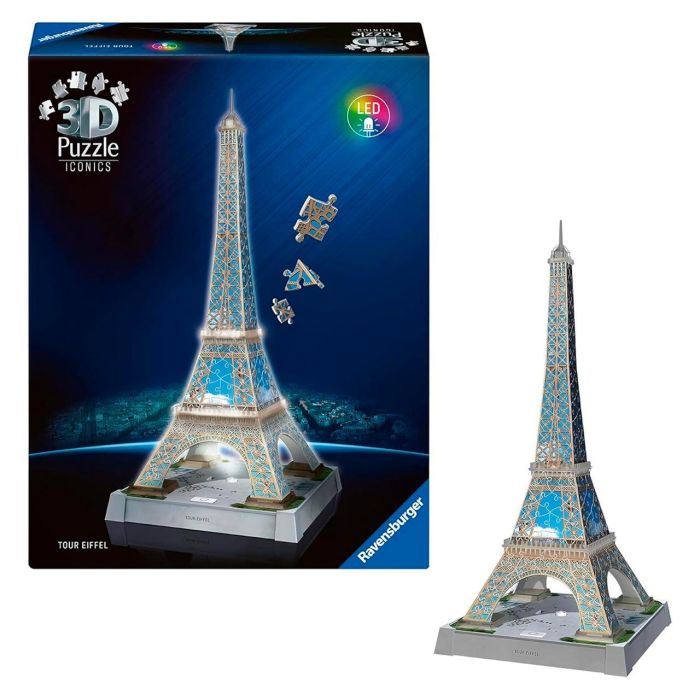 Ravensburger Puzzle 3D Torre Eiffel con Luz LED, 216 Piezas, a partir de 8 años 0 Ravensburger Puzzle 3D Torre Eiffel con Luz LED, 216 Piezas, a partir de 8 años 0