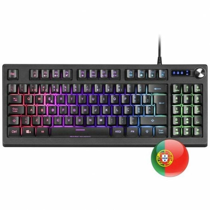 Teclado Gaming Mars Gaming MKREVO LED RGB Negro