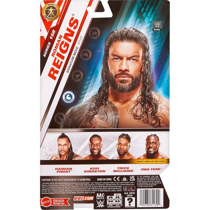 Mattel Figura WWE Main Event Series Roman Reigns JGD40 5