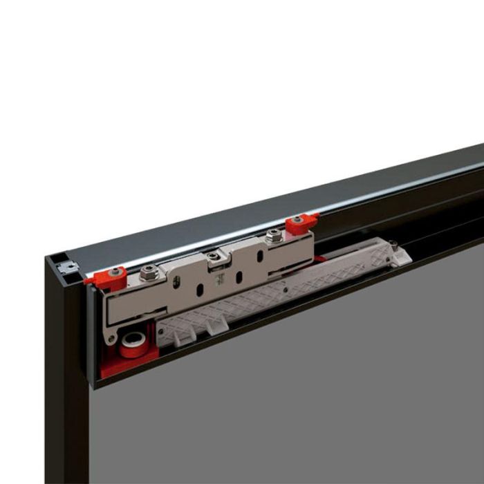 Kit Magic2 Frame Para Puertas De Paso De Cristal 80Kg Acabado Negro Largo 1100 Altura 2200 Terno 1 Kit Magic2 Frame Para Puertas De Paso De Cristal 80Kg Acabado Negro Largo 1100 Altura 2200 Terno 1