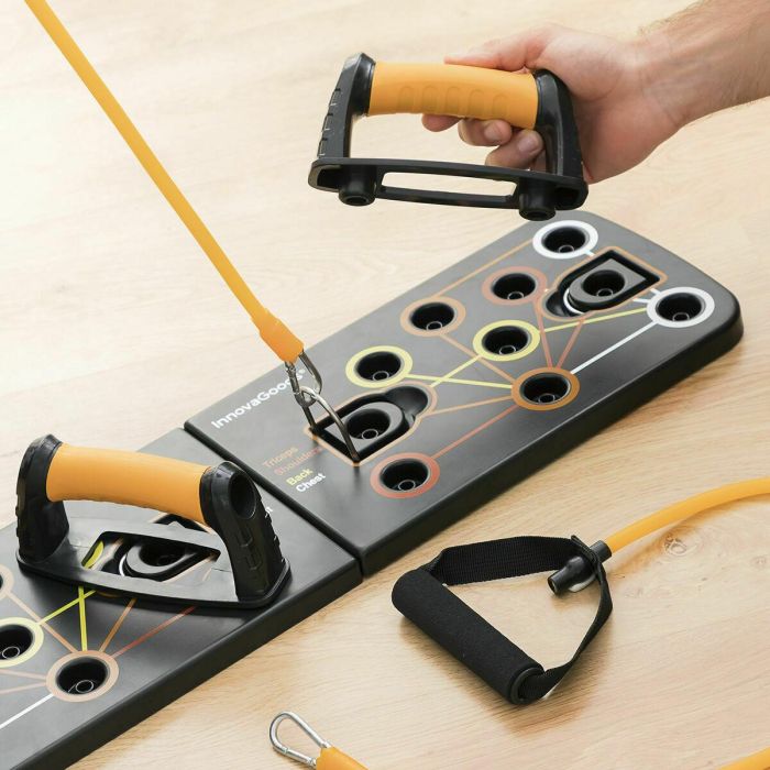 Pack Tabla de Flexiones Push-Up y Set de Bandas de Resistencia con Accesorios y Guía de Ejercicios InnovaGoods 2