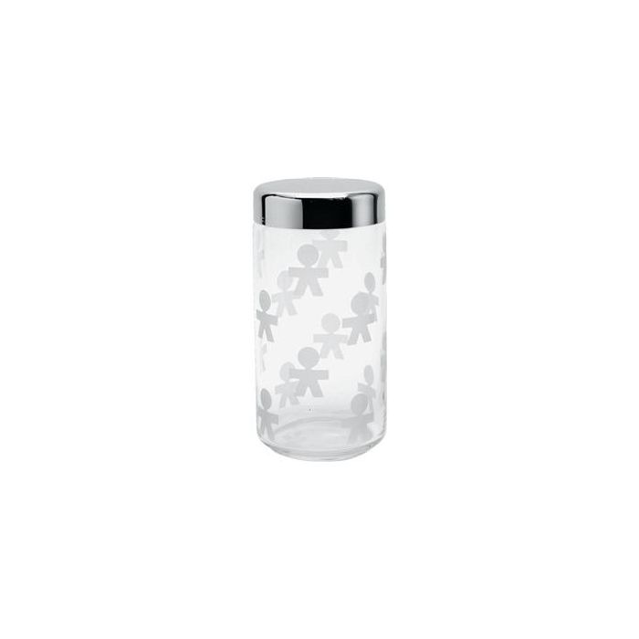 Alessi AKK38 Girotondo Bote Hermético de Acero y Vidrio 150cl - Diseñado por King-Kong