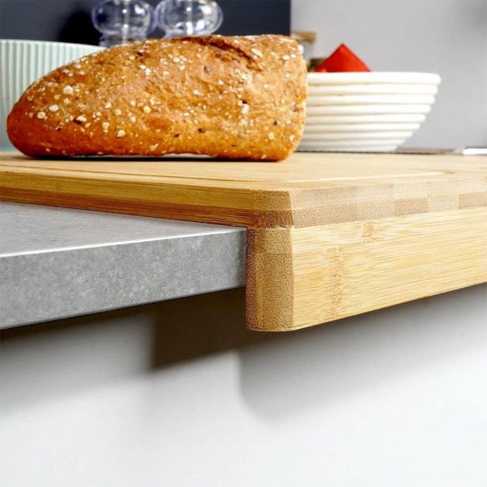 Quttin Tabla de Cortar de Bambú con Borde 35,4 cm x 25,5 cm x 1,2 cm (8 Unidades) 9