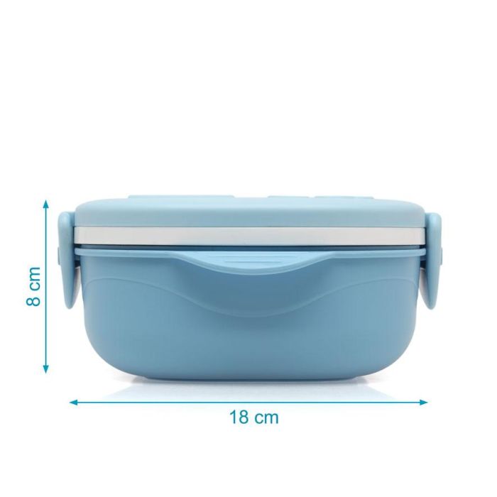 Caja Almuerzo Cuadrado Acero Inoxidable Azul 4 Caja Almuerzo Cuadrado Acero Inoxidable Azul 4