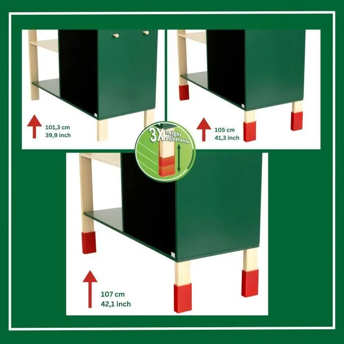 Klein 8734 Banco de trabajo grande de madera FSC con destornillador electrónico y caja de herramientas para niños a partir de 3 años 4