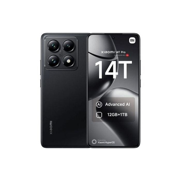 Smartphone Xiaomi 14T Pro 12GB/ 1TB/ 6.67"/ 5G/ Negro Titanio Smartphone Xiaomi 14T Pro 12GB/ 1TB/ 6.67"/ 5G/ Negro Titanio