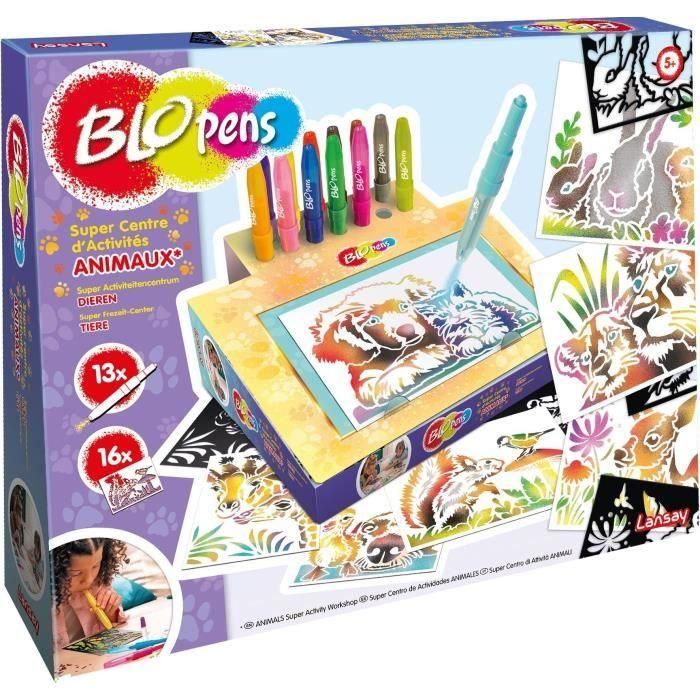 Juego de colorear - LANSAY - Blopens Animals - 16 plantillas - Lavable - A partir de 5 años 2