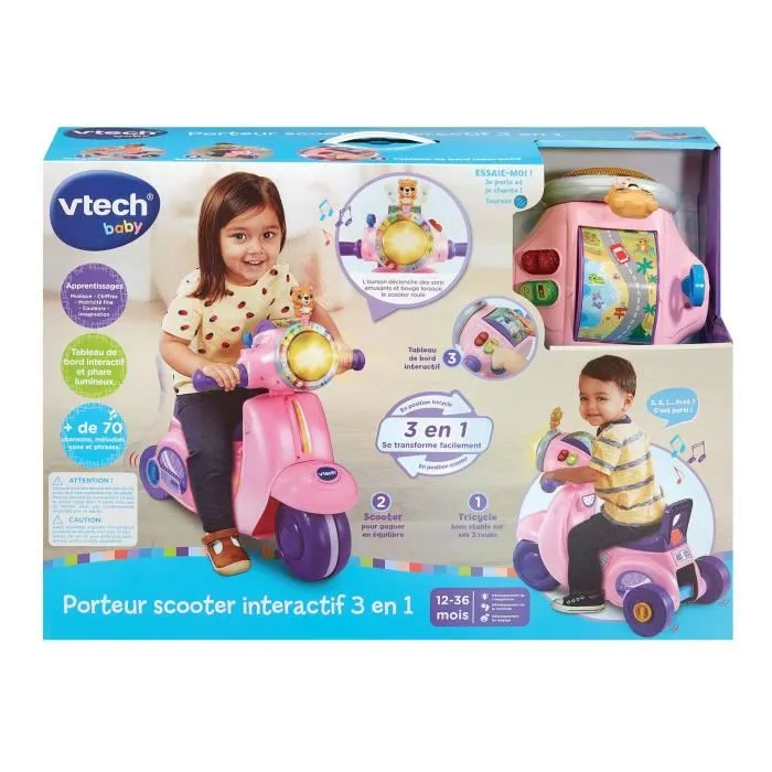 Vtech VTE3417765723551 Paseo En Scooter Interactivo 3 En 1 Rosa - Idioma Francés 5 Vtech VTE3417765723551 Paseo En Scooter Interactivo 3 En 1 Rosa - Idioma Francés 5