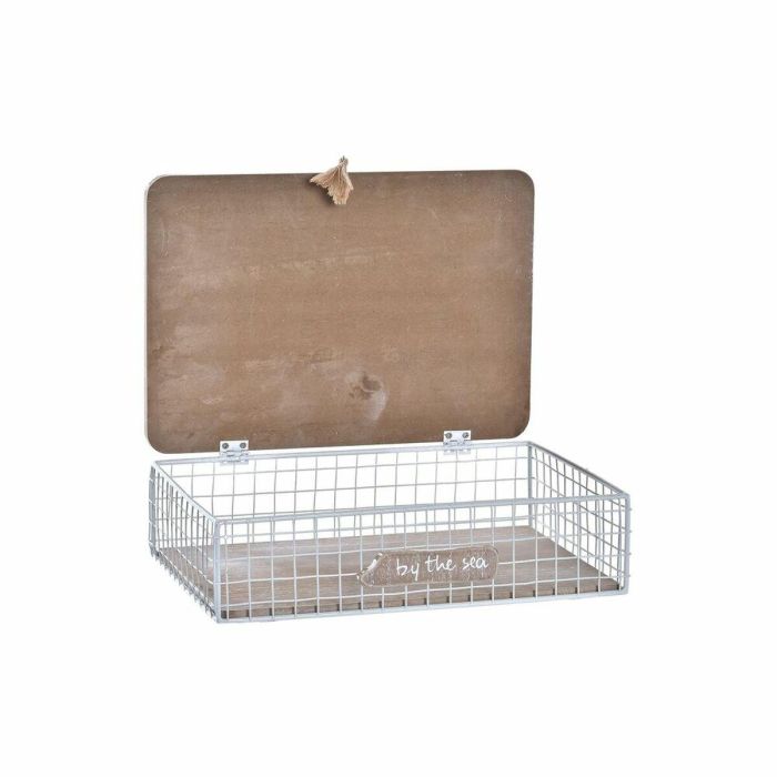 Caja Mediterraneo DKD Home Decor Marron Blanco 16 x 6 x 24 cm 2