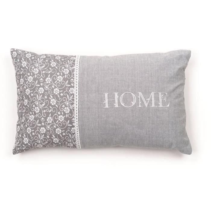 Cojín - HOY - CHARME - Estampado x Chambray x Bordado Capucine - 30 x 50 cm 3