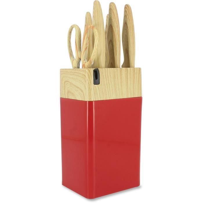Bloque de cuchillos de 6 piezas - MENASTYL - 5041061 - Hoja de cerámica - Polipropileno - Magenta Bloque de cuchillos de 6 piezas - MENASTYL - 5041061 - Hoja de cerámica - Polipropileno - Magenta
