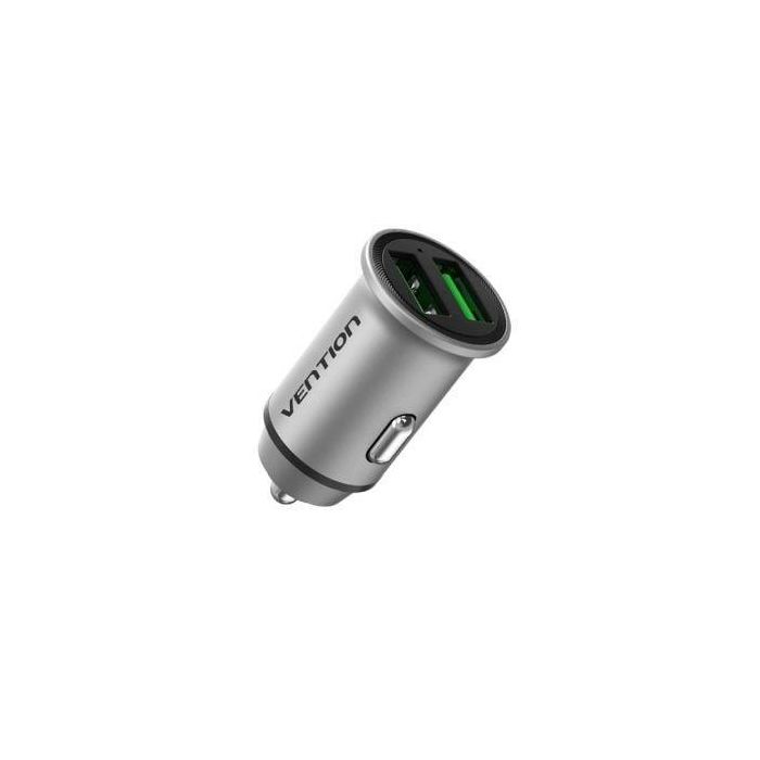 Cargador de Coche Vention FFAH0/ 2xUSB/ 18W Cargador de Coche Vention FFAH0/ 2xUSB/ 18W