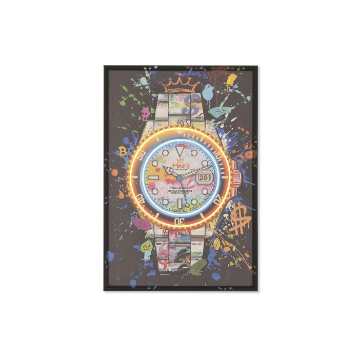 DKD Home Decor Cuadro Loft Led Reloj Multicolor 3.7 x 93 x 63 cm (2 Unidades) 0 DKD Home Decor Cuadro Loft Led Reloj Multicolor 3.7 x 93 x 63 cm (2 Unidades) 0