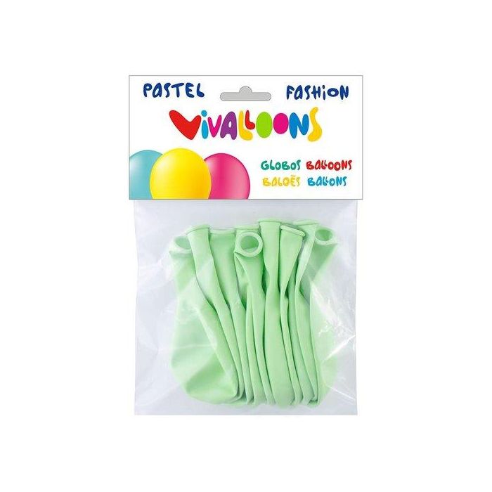 Globo Vivalloons Light Pastel Verde Claro Bolsa De 10