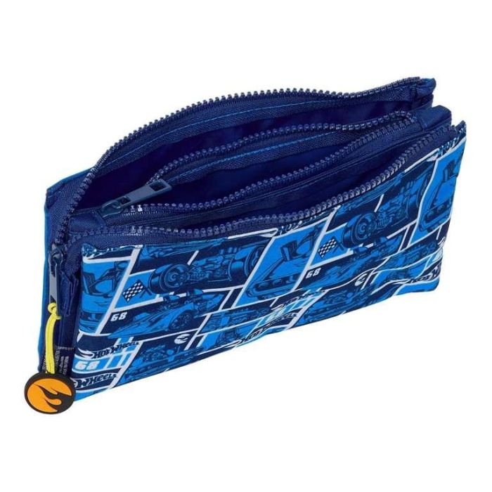 Portatodo Triple Hot Wheels Sonny Azul marino 22 x 12 x 3 cm 2 Portatodo Triple Hot Wheels Sonny Azul marino 22 x 12 x 3 cm 2