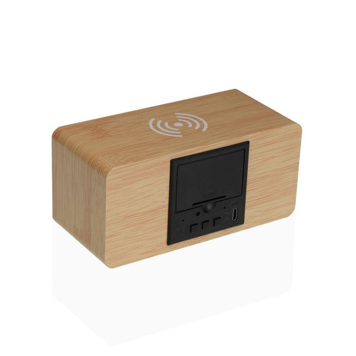 Reloj-Despertador Versa Madera MDF Minimalista 7 x 7 x 15 cm 1 Reloj-Despertador Versa Madera MDF Minimalista 7 x 7 x 15 cm 1