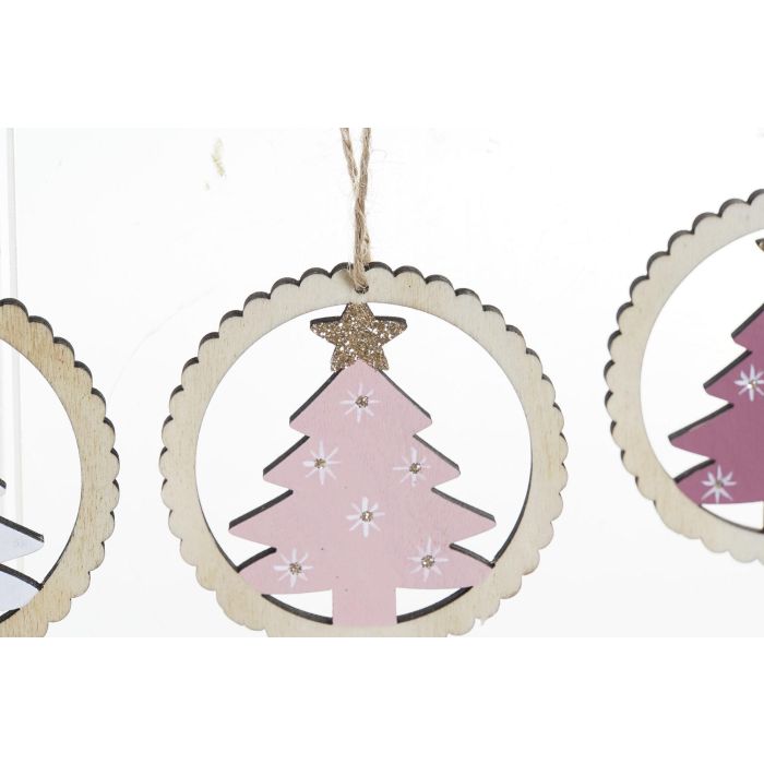 DKD Home Decor Decoración Colgante Navidad Fantasía Madera Rosa Palo Natural, Set de 12 Figuras (Árbol, Ángel) 8.5x2x21 cm 2 DKD Home Decor Decoración Colgante Navidad Fantasía Madera Rosa Palo Natural, Set de 12 Figuras (Árbol, Ángel) 8.5x2x21 cm 2