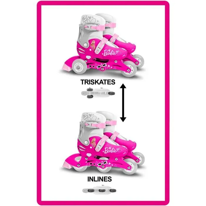 Stamp Patines en Línea 2 en 1 Barbie Talla Ajustable 27-30 3