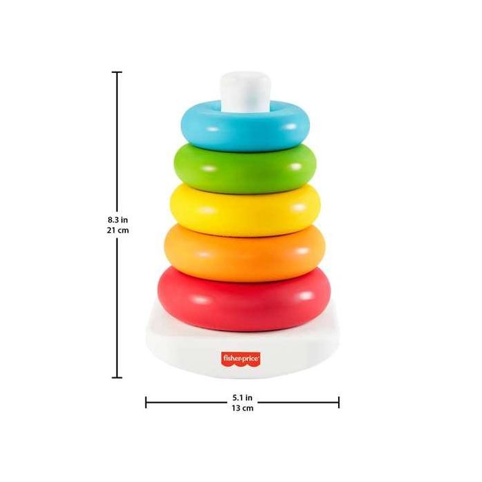 Fisher-Price Grf09 Juguete Pirámide Balanceante Bebés +9 Meses, Apilar 5 Aros de Colores, Base de Balanceo, Materiales Vegetales 3 Fisher-Price Grf09 Juguete Pirámide Balanceante Bebés +9 Meses, Apilar 5 Aros de Colores, Base de Balanceo, Materiales Vegetales 3
