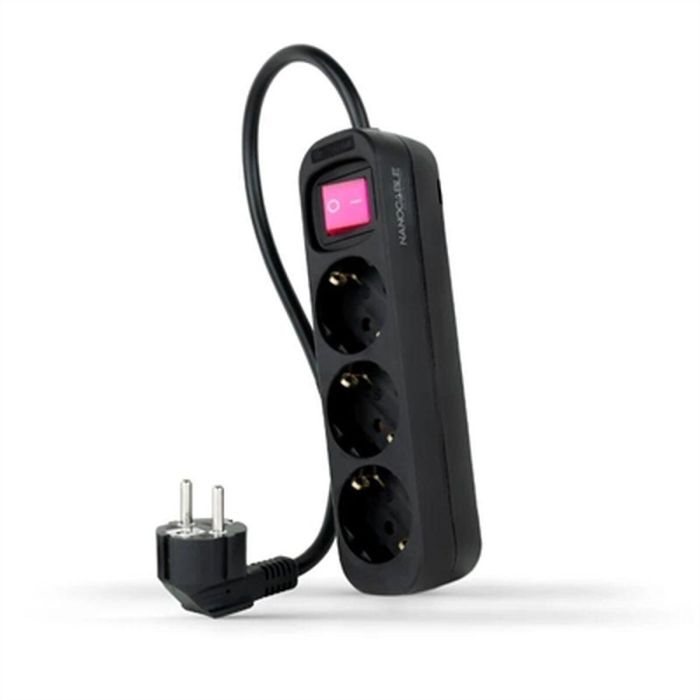 Regleta NANOCABLE 10.38.0003-BK 3680 W 250 V 1,4 m 0 Regleta NANOCABLE 10.38.0003-BK 3680 W 250 V 1,4 m 0
