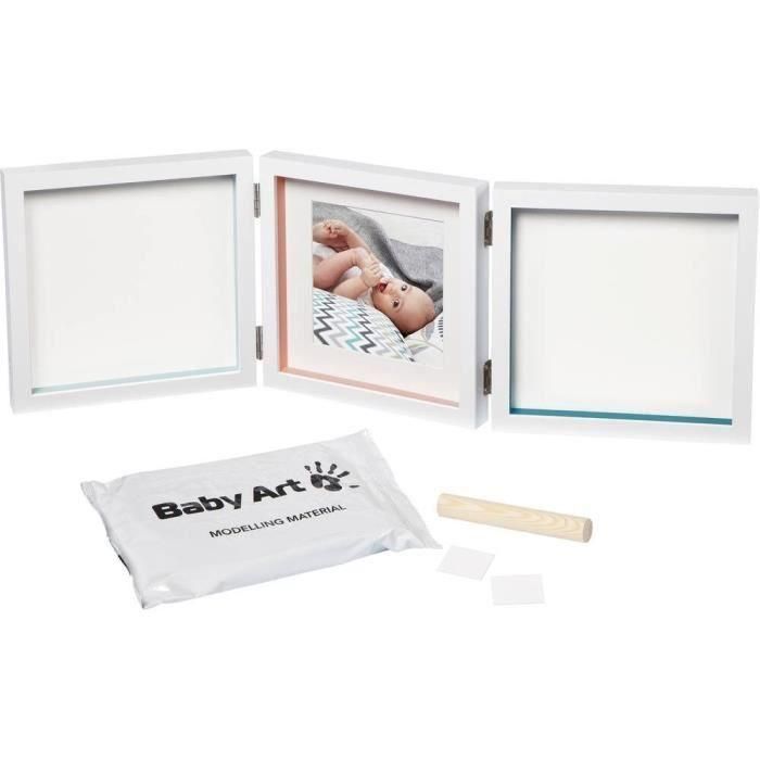 Baby Art My Baby Style - Marco de fotos doble con huella de bebé: personalícelo con el kit de huellas y manos de bebé, regalo de nacimiento 2 Baby Art My Baby Style - Marco de fotos doble con huella de bebé: personalícelo con el kit de huellas y manos de bebé, regalo de nacimiento 2
