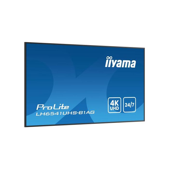 Monitor Iiyama65" 3840X2160, 4K Uhd Ips Panel, 1% Haze, Landscape y Portrait , Speakers 2X 10W , 3X Hdmi, 500Cd/M², Media Play Usb Port, Control Lan / Rs232C, Vesa 500X500 -Wallmount Included (LH6541UHS-B1AG) 5 Monitor Iiyama65" 3840X2160, 4K Uhd Ips Panel, 1% Haze, Landscape y Portrait , Speakers 2X 10W , 3X Hdmi, 500Cd/M², Media Play Usb Port, Control Lan / Rs232C, Vesa 500X500 -Wallmount Included (LH6541UHS-B1AG) 5